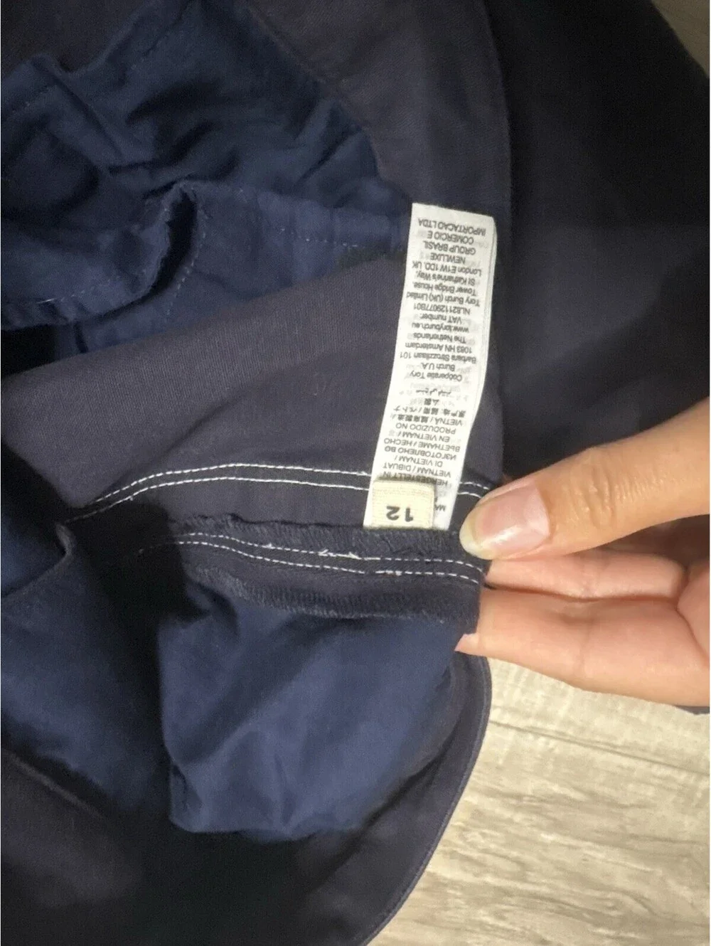 Tory Burch Sport Women’s Navy Silver Trim Slim-Fit Pants 12